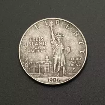 Памятная монета «Американская статуя Свободы» номиналом 1 доллар 1906 года «Факелоносец» 1pcs