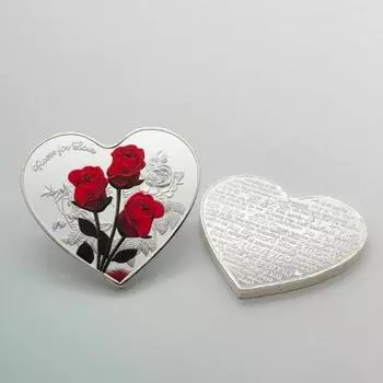 Памятная монета Lucky Love, креативная форма, двусторонний дизайн, романтические элементы, украшение для монеты на День святого Валентина золотистый