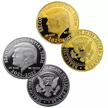 Памятная монета Памятные медали с гальванопокрытием и гидравлической краской Монета One Size золотой