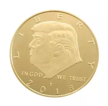Памятная монета президента США Трампа Серебряная монета Золотая монета Трампа Поделки 4cm