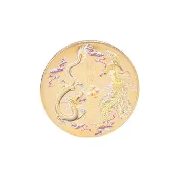 Памятная монета «Процветание, принесенное Драконом и Фениксом» Традиционная 4*0.25cm золотой