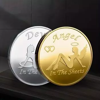 Памятная монета с ангелом, памятный медальон для девочек, точечный лаковый значок, тисненый памятный медальон, памятная монета, игрушка в подарок 1pc серебряный