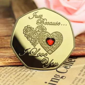 Памятная монета с гравировкой, карманный жетон для объятий, романтическое послание для мужчин и женщин, компактный памятный жетон ручной работы из латуни золотистый