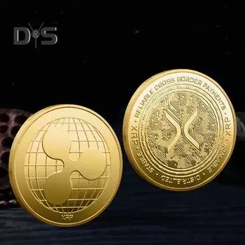 Памятная монета XRP Coin Символ финансовых инноваций Монета XRP Ethereum, выделяющая ведущие цифровые монеты Подарок для энтузиастов Образовательный 1pc серебряный
