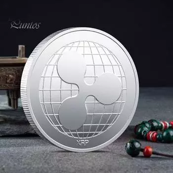 Памятная монета XRP Coin Символ финансовых инноваций Монета XRP Ethereum, выделяющая ведущие цифровые монеты Подарок для энтузиастов Образовательный 1pc серебряный
