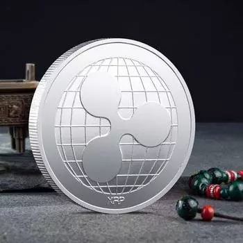 Памятная монета XRP Coin, символ финансовых инноваций, монета XRP Ethereum, выделяющая ведущие цифровые монеты, подарок 1pc серебряный