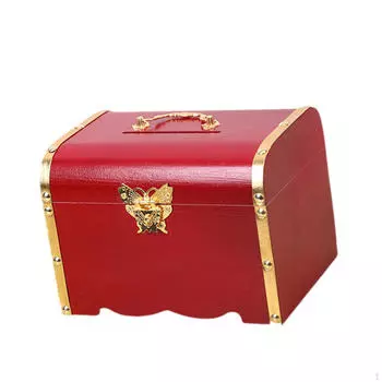 Памятная шкатулка для драгоценностей, сундук для сокровищ, универсальная деревенская копилка для денег, деревянная копилка для сбережений M
