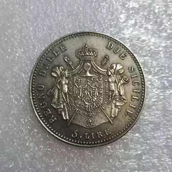 Памятные коллекционные сувенирные серебряные монеты Италии 1813 года