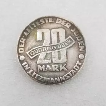 Памятные коллекционные сувенирные серебряные монеты Польши 1943 года as the picture