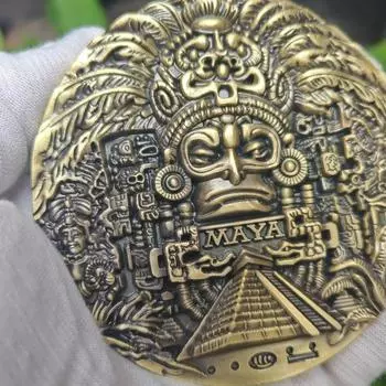 Памятные монеты, американская коллекция крупных рельефных монет, монеты майя, американский Морган