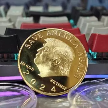 Памятные монеты президента Америки Дональда Трампа Подарочные медальоны Коллекция монет в стиле США Значок 58-го президента США Домашний декор серебряный