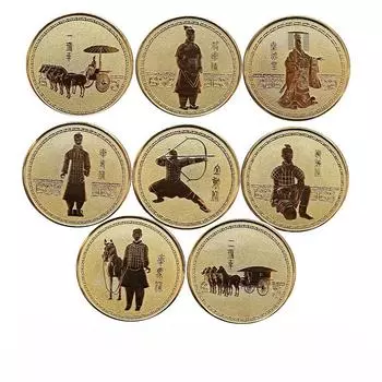 Памятные монеты Терракотовых воинов, Памятные монеты туризма Сианя, Китайские подарки 40*3mm