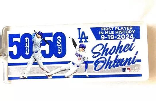 Памятный ключ Shohei Ohtani Los Angeles [MLB] 50/50 цепь, Dodgers, 50-50 [предмет] белый