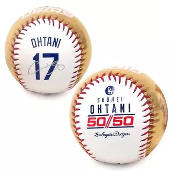 Памятный мяч Shohei Otani Achievement, сувенирный мяч с логотипом, золотой, белый, 50-50 [Предмет]