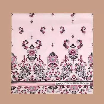 Памятный платок Всемирной выставки, мочалка, подарок, шелковый шарф, большой платок, маленький платок, подарок Pink
