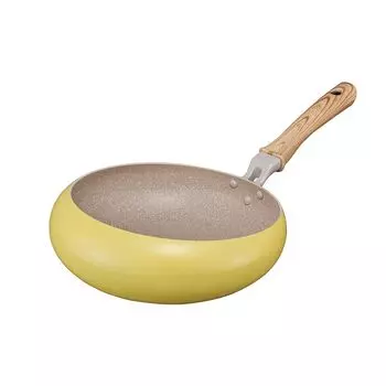 pan that splash and is easy to Doshisha Frying Pan Potato 26cm Compatible with Compatible with gas Wok L Yellow [Frying doesn t shake] IH, fire,