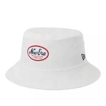 Панама для гольфа, моющийся хлопок, белая GF BUCKET01 SCW, овальный логотип, WHI 14391284 NER36G1089 [New Era] L/XL белый