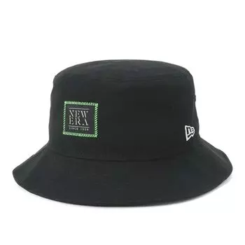 Панама из хлопчатобумажной ткани с нашивкой черного цвета BUCKET01 ТКАННАЯ НАШИВКА BLK CLO 14388479 NER36C3810 [New Era] L/XL чёрный