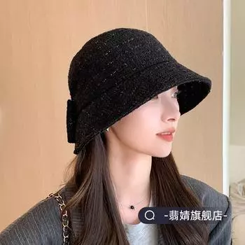 Панама летняя женская 2024 новая летняя солнцезащитная шляпа затеняющая свет и защита от ультрафиолета тонкая дышащая Average size (54-59cm) чёрный