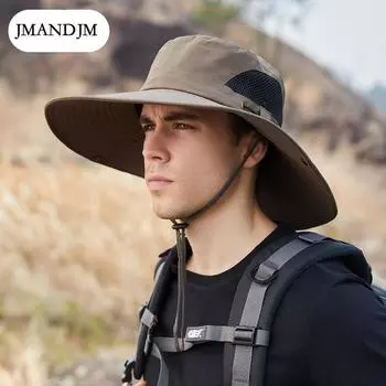 Панама мужская летняя шляпа с большим козырьком для защиты от солнца для альпинизма, дышащая шляпа от солнца для велоспорта