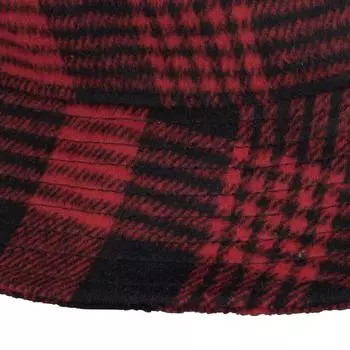 Панама осенняя женская зимняя толстая теплая и универсальная клетчатая шерстяная утолщенная шапка-ушанка для мужчин и женщин хаки