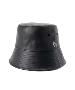 Панама с полями из искусственной кожи черного цвета BUCKET01 SB СИНТЕТИЧЕСКАЯ КОЖА BLK [New Era] M/L чёрный
