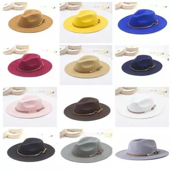 Панама с широкими полями, большая шляпа Fedora, винтажная фетровая шляпа, британская уличная шляпа
