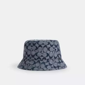 Панама-ведро Coach Signature из шамбре из шамбре XSmall/Small