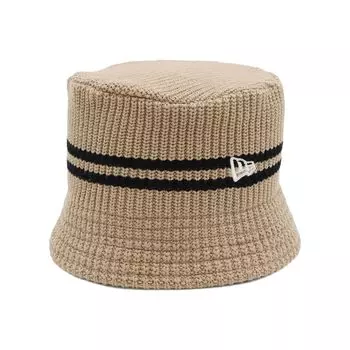 Панама вязаная панама ONSPOTZ изготовленная на заказ хаки БЕСПЛАТНАЯ ВЯЗКА BUCKET OS DOUBLE LINE KHAKI BLK [New Era]
