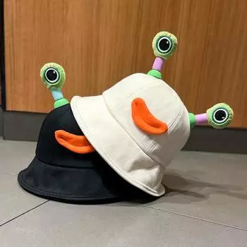 Панама женская весенне-летняя солнцезащитная шляпа милая лягушка смешная светящаяся шляпа для бассейна шляпа для путешествий на открытом воздухе от солнца Adult (56-58cm) белый