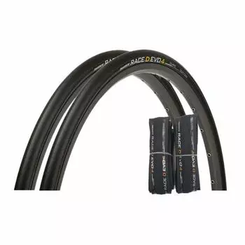 Panaracer Clincher Tire Race D Evo 4 Road Cross Road Long Simple Упаковка Набор из 2 шт. [70025C] F725-RCD-B4-2P Черный/Черный (Для велосипеда, велосипеда, гонки,