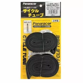 Panaracer Tube Set of 700 x 60mm Made in 2, 23-26C, Presta, Valve, Japan, 0TW700-25LLF-NP-2 чёрный