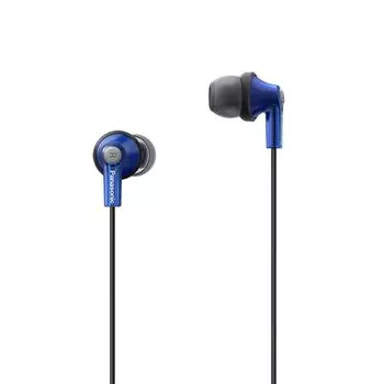 Panasonic Canal Earphones Wired with Microphone Blue RP-HJE150M-A