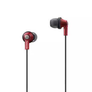 Panasonic Canal Earphones Wired with Microphone Red RP-HJE150M-R