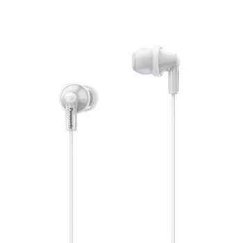 Panasonic Canal Earphones Wired with Microphone White RP-HJE150M-W