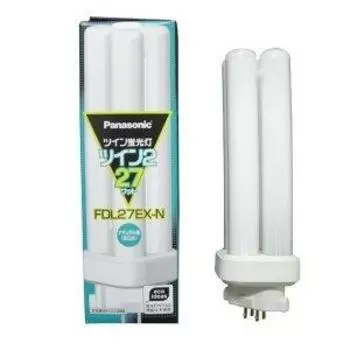 Panasonic Case Sale Set of 10 Compact Fluorescent Lights 27W Natural Color Wavelength Daylight Twin Fluorescent Lights Twin 2 (3 White) (4-bundle