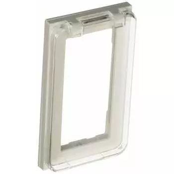 Panasonic Cosmo Series Wide 21 Switch Plate с защитной крышкой для 1 станции, квадратная, белая WT8951W
