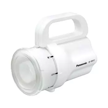 Panasonic drip-proof LED flashlight, light with any battery, white BF-BM11M-W