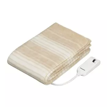 Panasonic Electric Blanket Single 160 x 85cm Washable with Room Temperature Sensor Beige DB-U31LS-C