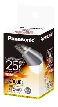 Panasonic EVERLEDS LED light bulb with sealed E17 small light bulb diagonal mounting equivalent to 25W light 390 light bulb color LDA6LE17BH