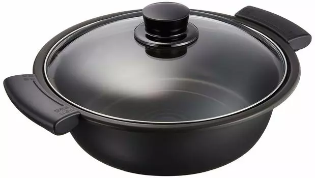 Panasonic IH Compatible Pot with Glass Lid Tabletop Black KZ-AN10-K