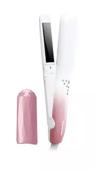 Panasonic Компактный утюжок для завивки и выпрямления волос, совместимый с Overseas, 3Way, Veil Pink EH-HV28-PP