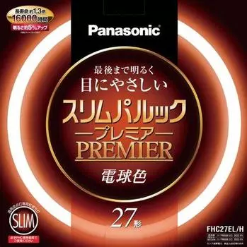 Panasonic Круглый тонкий люминесцентный светильник Slim Pal Look Premier 27W Тип Эквивалент GZ10q Цвет лампы FHC27ELH (ФХК)