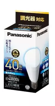 Panasonic LED base diameter equivalent to 40W daylight equivalent general light distribution dimmer compatible with closed fixtures LDA7DGK40DW bulb,