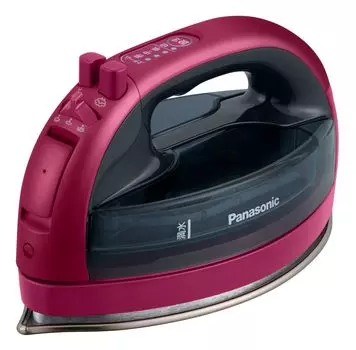 Panasonic последняя модель Panasonic беспроводной паровой утюг W головка нержавеющая сталь x никелевое покрытие дезинфицирующий розовый Karuru [2023 беспроводной] NI-WL708-P