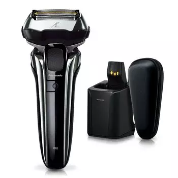 Panasonic Ram Dash PRO Shaver 5 лезвий полностью автоматическая чистка жесткий футляр в комплекте ванна бритье серебристый мужской зарядное устройство/полу ES-LV9W-S