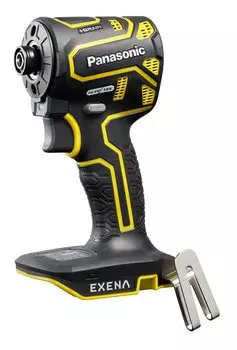 Panasonic Rechargeable Impact Driver EXENA Body Only Pack Sold Dual BRAIN Equipped with Electronic Clutch P Series Yellow (Case/Charger/Battery