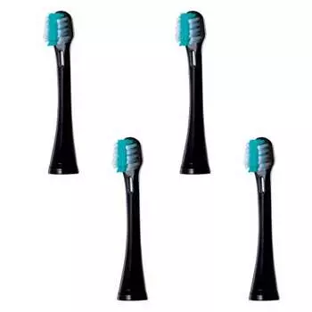 Panasonic Replacement Brush Ion Dense Extra Fine Bristle Brush 2 Pieces (Identification Ring in 4 Colors) x 2 Sets (Total 4 Pieces) EW0913-K-2SET Blac