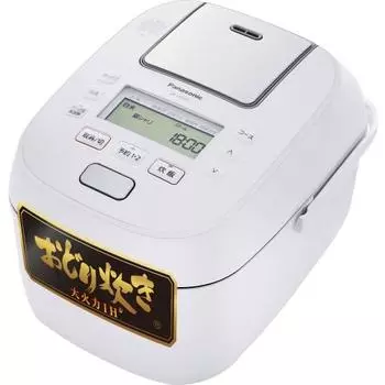 Panasonic Rice Cooker 5.5 Cups Large Firepower Odori Cooker Steam & Full Heat Generation 6 Stage IH Type White SR-STS101-W
