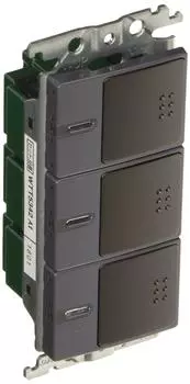Panasonic Square Embedded Pilot Firefly Triple Switch C темно-коричневый WTT5342A1